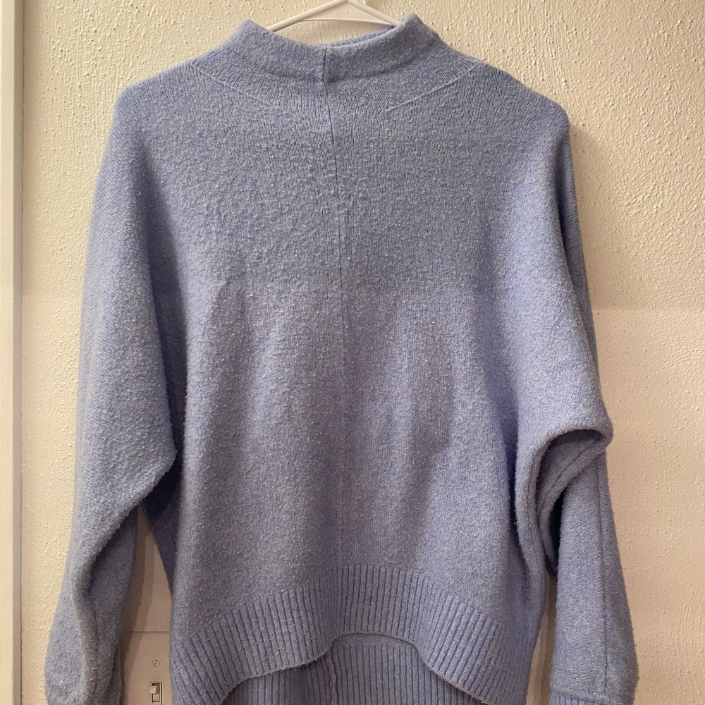 Baby Blue Loft Mock Neck Dolman Sweater